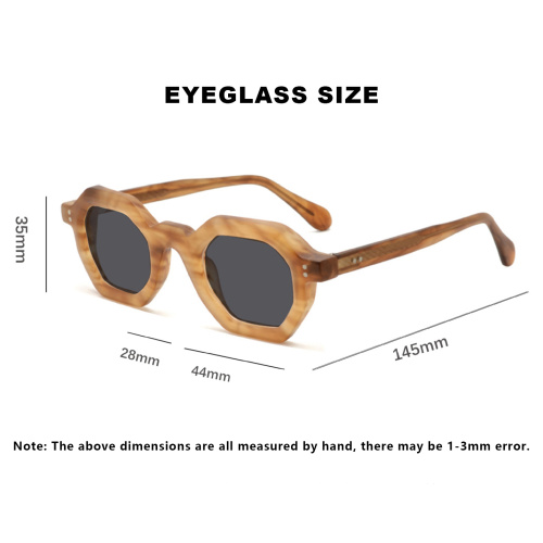 Geometric Hexagon Acetate Sunglasses