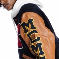 Maroon And Black Men's Baseball Jacket