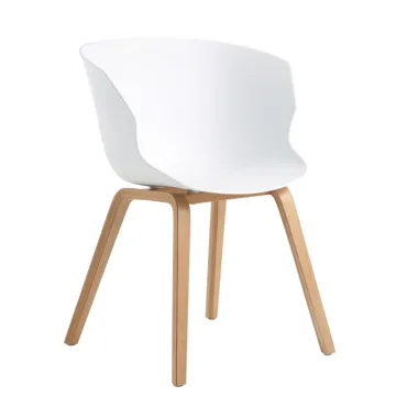 Leisure PP Plastic Seat Plywood leg dinning chair