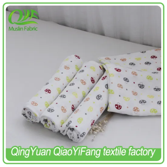 Hot sale 100% organic cotton baby muslin swaddle blanket