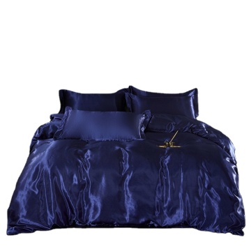 Multi Color Satin Bedding Set - King Size Duvet Cover and Sheets