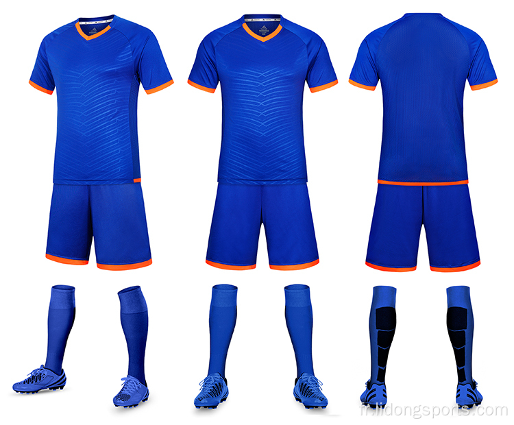 Soccer Jersey Shirt Set Uniforms de football rétro personnalisé