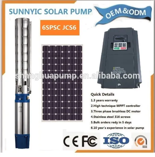 6SPC Stainless DC Solar Water Pump