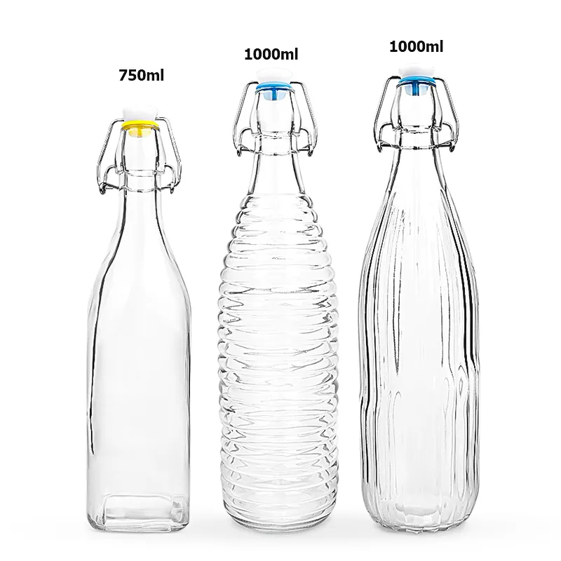 750ml Square Shape Glass Bottle