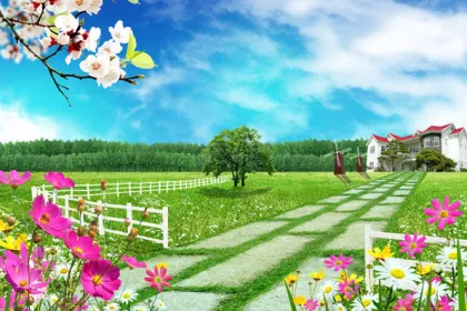High Resolution Eco - Friendly Fields And Gardens Wall Decor Paintings For Home