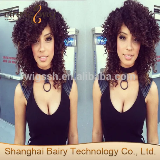 Eirene wholesale top quality short bob afro kinky curly human hair lace front wig