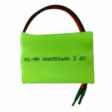 Rechargeable Battery Pack, NI-MH AAA 900mAh 3.6V