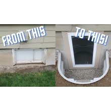 European Aluminum Egress Window For Basement
