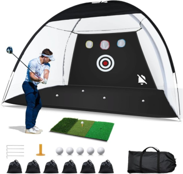10x7ft Golf Practice Net con tappetino Tri-Turf per allenamento nel cortile