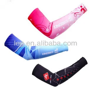 wholesale 88% tactel 12% lycra sport printed arm sleeves