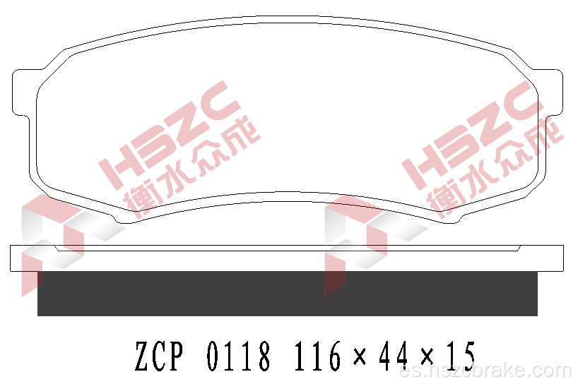 Padera de freno de cerámica de automóvil FMSI D606 para Toyota