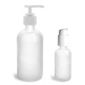 4oz Glass Treatment Pump Round Boston Bottle