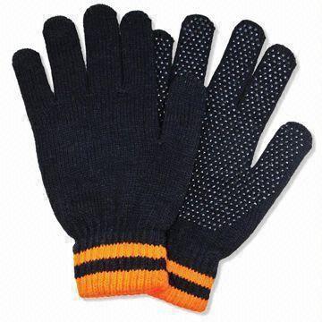 Acryl gestrickte Handschuhe ohne Stickerei, geeignet für den Winter
