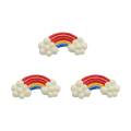 100pcs flache Rückseite bunte Wolke 7 * 23 * 45mm niedliche Harze Cabochon DIY Craft Decor Charms Kids Toy Decor Slime