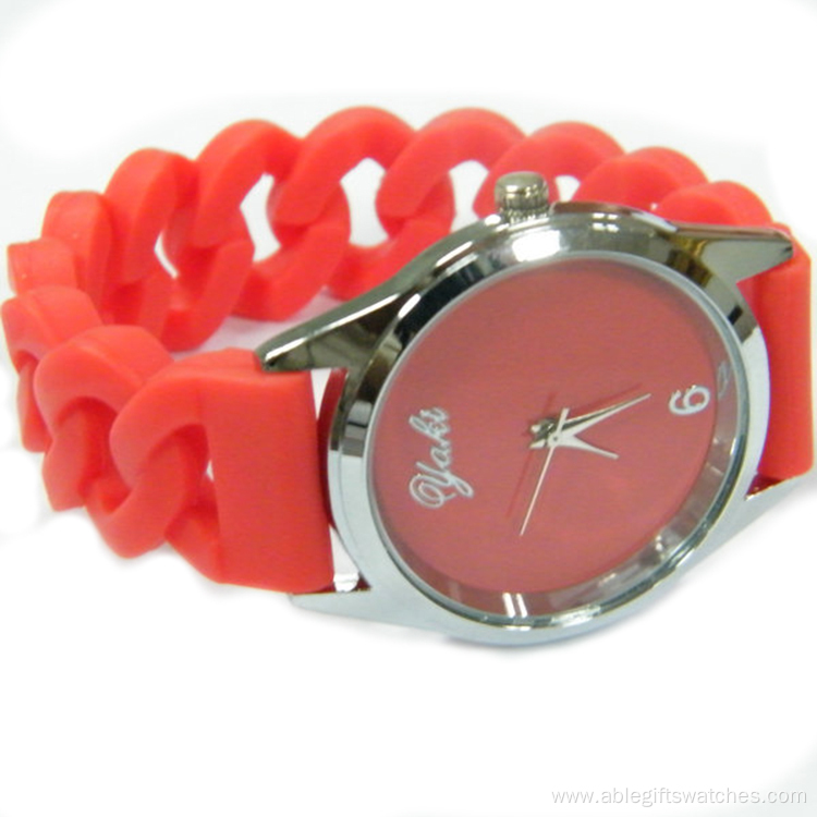 Silicone Vogue Lady Bracelet Watches Lady