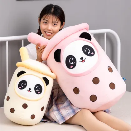 Drop Shipping Panda Bubble Tea Pillow Boba Cushion