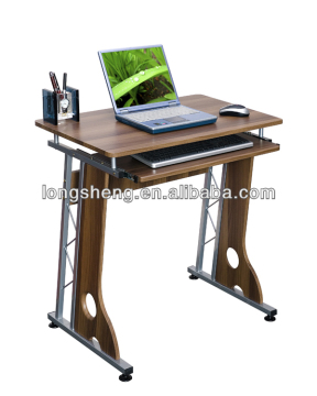 compact PC Table combine with Metal Leg Frame
