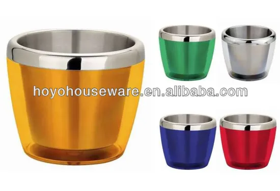 stainless steel ice bucket with lid