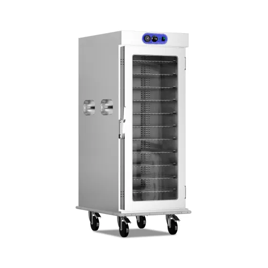 Commercial heated holding cabinet cart
