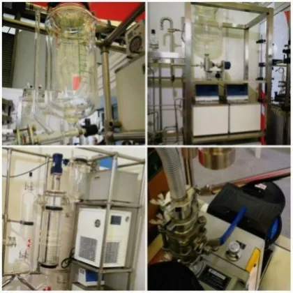 Effective chemical wiped film molecular distillation