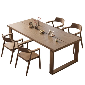 Table à manger en bois rectangulaire moderne échantillons gratuits