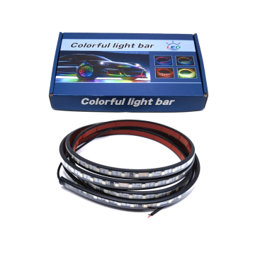 12V Colorful Flash Lamp LED Tail Light Strip - Multi Row Car Decorative Lamp
