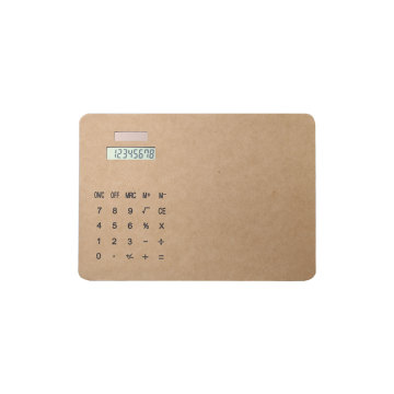Calcolatrice per Mouse pad a doppia alimentazione, materiale in carta Kraft