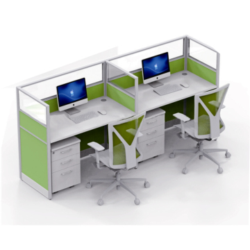 Modern 2 Person Office Partition Desk - Factory Wholesale