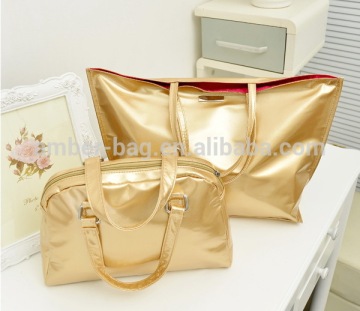 Top-class promotional PVC PU beach bag,tote bag,bag set
