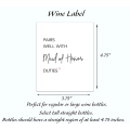 Living Wine Labels Wine Self- adhesive that can be pasted again Manufactory