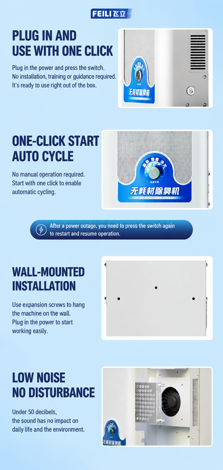 Wall-Mounted Plasma Air Deodorizer