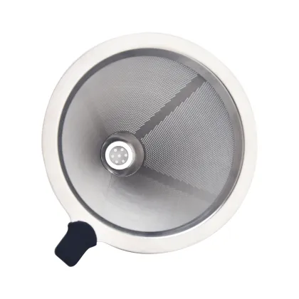 Pour Over Coffee Maker Stainless Steel Cone Filter