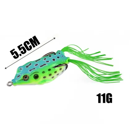 High-Quality 55MM 11G Topwater Soft Plastic Bass Fishing Lure - Frog Bait
