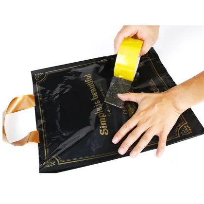 HDPE Single Layer Plastic Bags with Your Logo: Custom Plastic Handle Shopping Bags