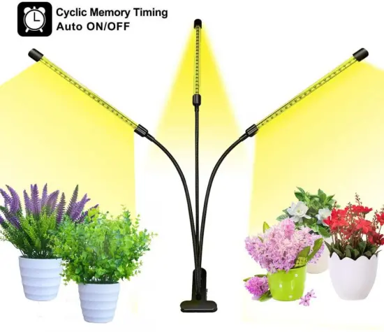 Auto ON&Off Full Spectrum Plant Lights White