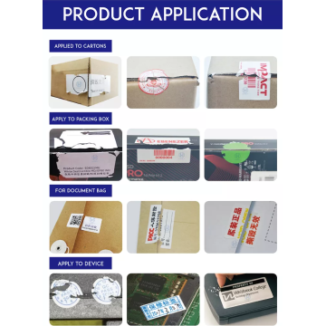 Security Fragile label Jumbo roll Material Void label