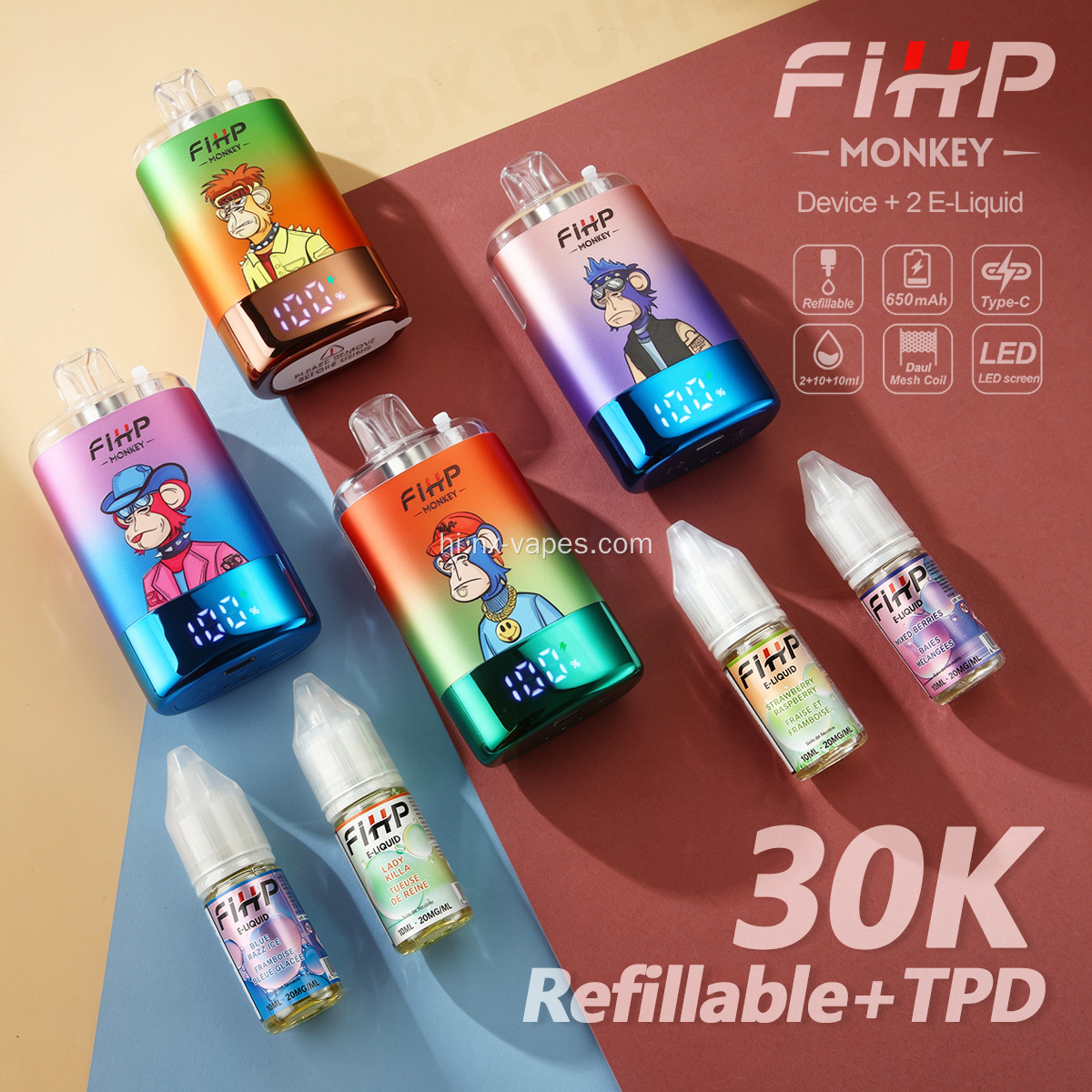 FIHP मंकी 30k पफ्स वेप होलसेल