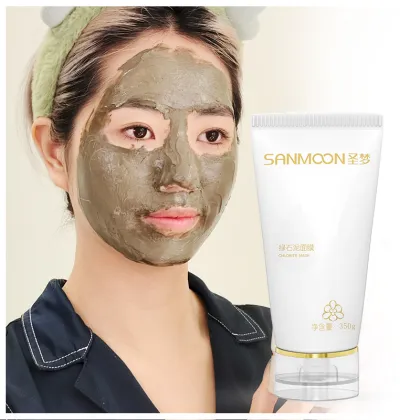 Private Label Green Clay Mask With Vitamin E Mud Deep Washing Blackhead Remover Mud Mask