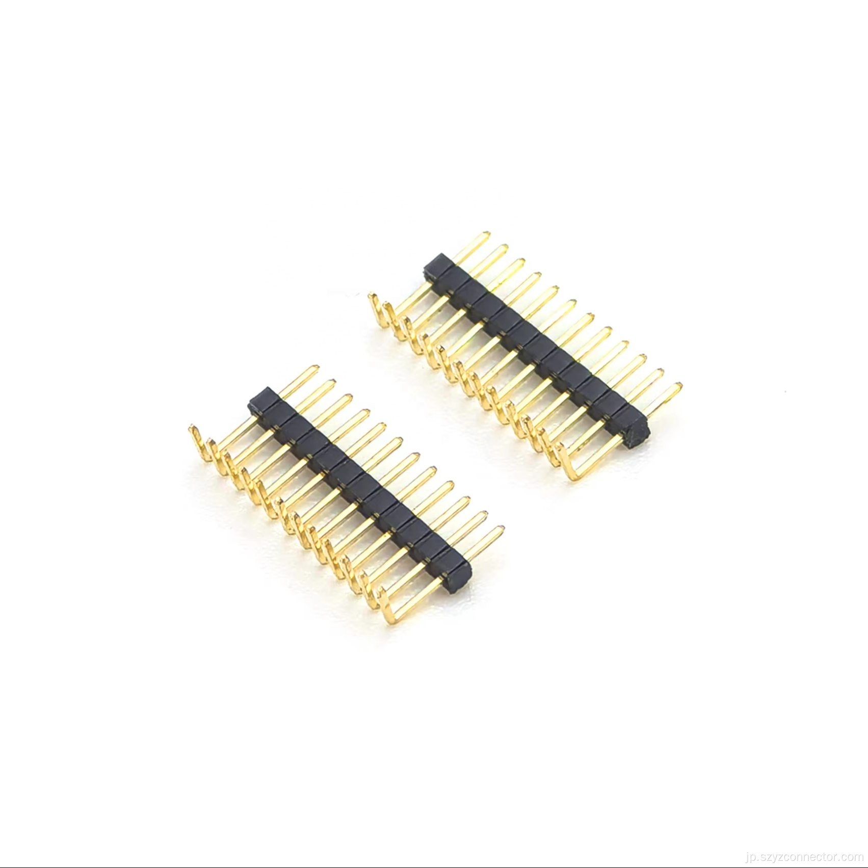 1.0mmピンヘッダー単一行の直角