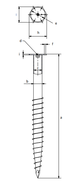 hexagon flange ground screw