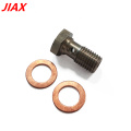 Stainless steel brake tubing single hole hollow screw