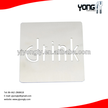 Food grade Stainless steel cappuccino coffee stencil