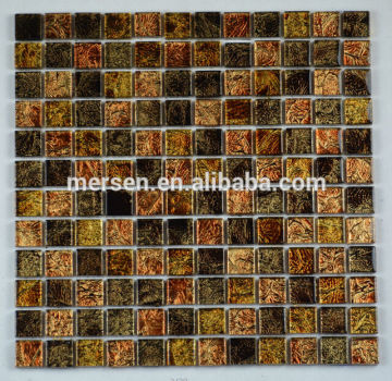 gold glass mosaic tile for kitchen wall