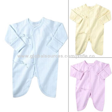 Babies' long-sleeved bodysuit, made of 100% cotton interlock, comfortable to wearNew