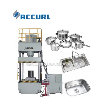 AccurL Hydraulic System Four-Column 100Tons Deep Drawing Press for Stainless Steel Sinks