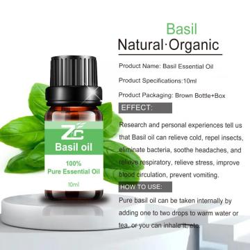 Pure Natural Basil Essential Oil for Diffuser Massage