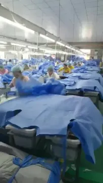 Sterile Surgical Gowns with Hand Towel SMS 45GSM Disposable Gown