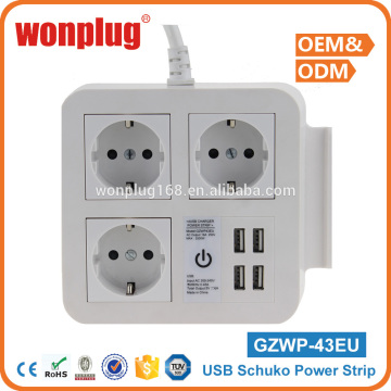 2016 Wonplug New Model Fashion Type 4 USB Wall Socket Outlet With High Qulaity