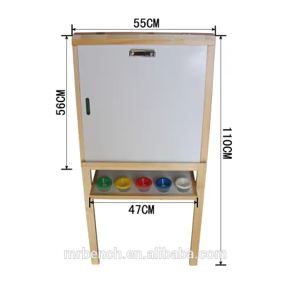 Clear folding pine wood stand & plate easel ,paint board