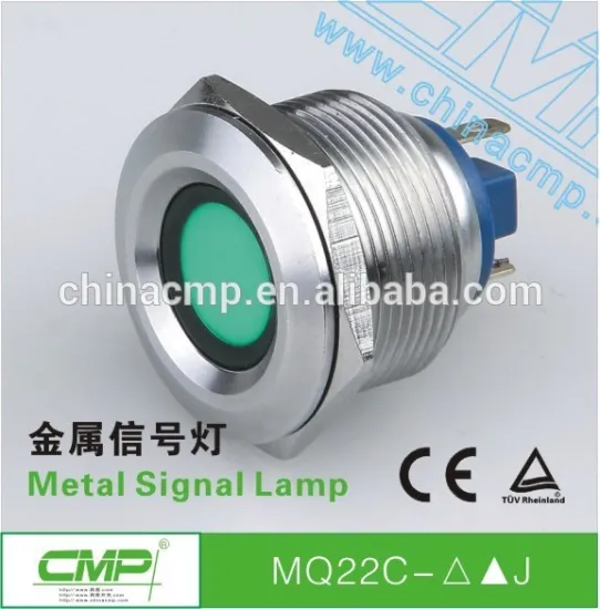 CMP stainless steel waterproof IP67 metal panel leds 22mm diameter indicator lamp